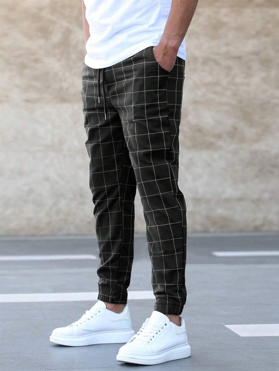 Adrian | Fashion Grid Trousers