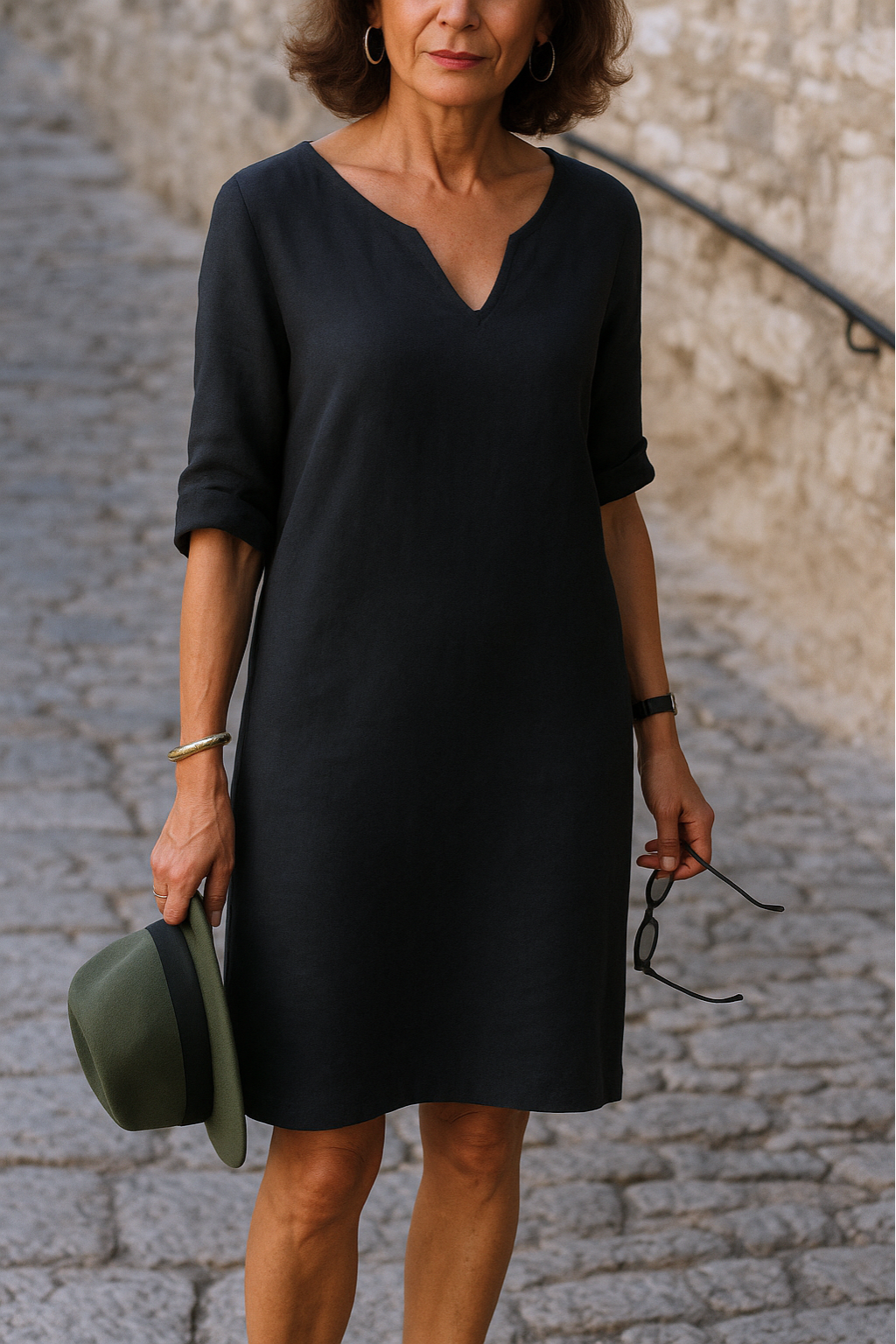 Freja | Sleek V-Neck Dress