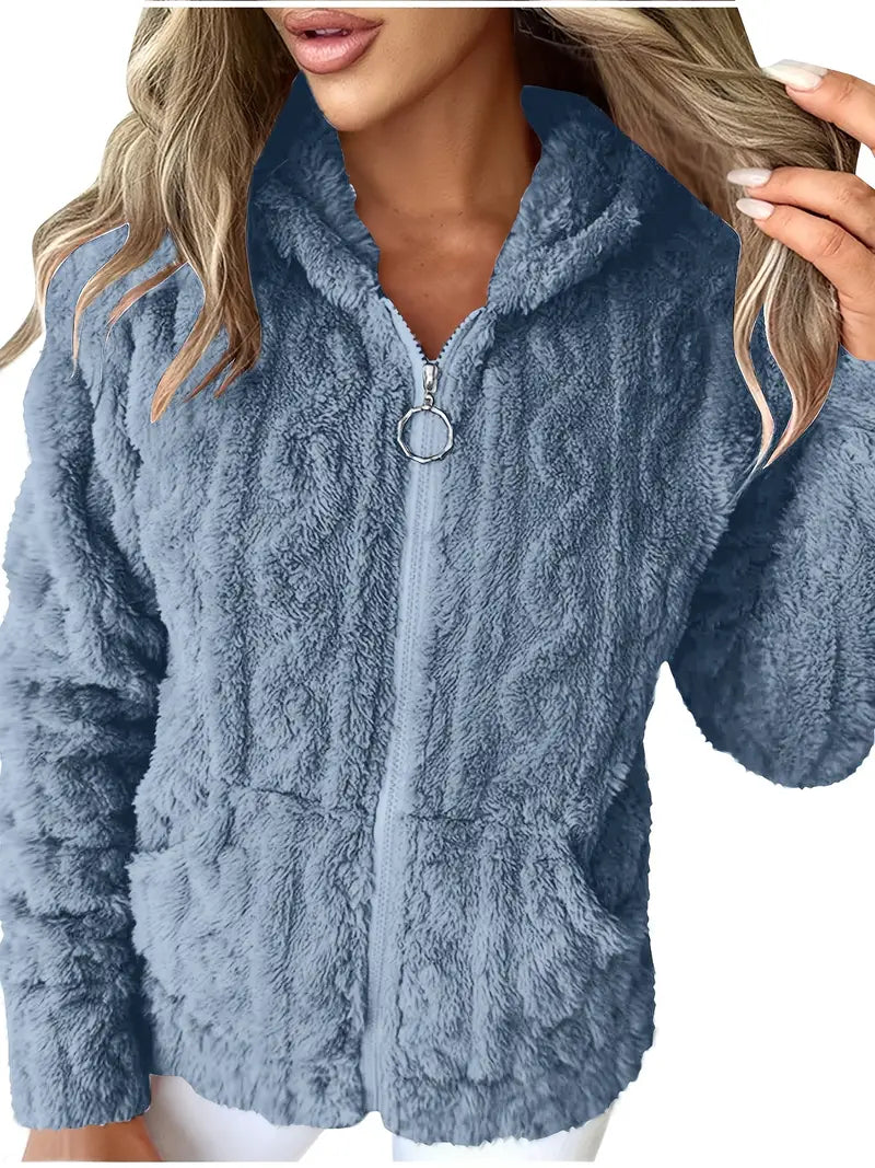 Livia | Hooded Full-Zip Sweater