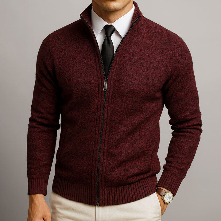 David | Wool Zip-Up Cardigan