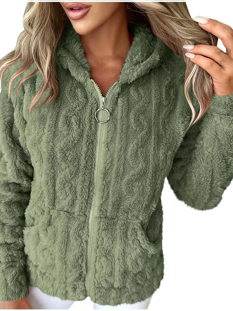 Livia | Hooded Full-Zip Sweater