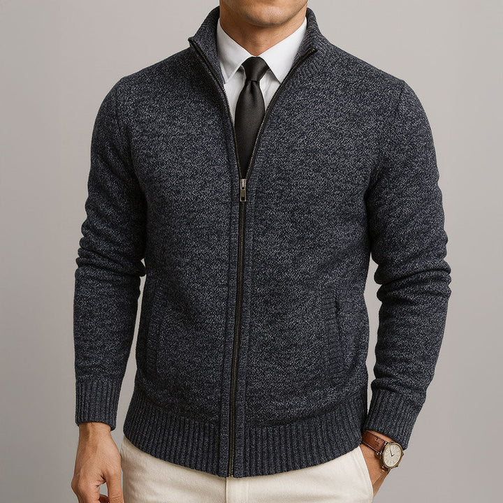 David | Wool Zip-Up Cardigan