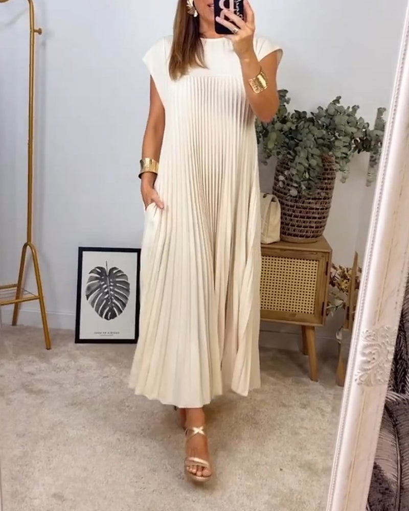 Genevieve | Effortlessly Elegant Pleated Dress