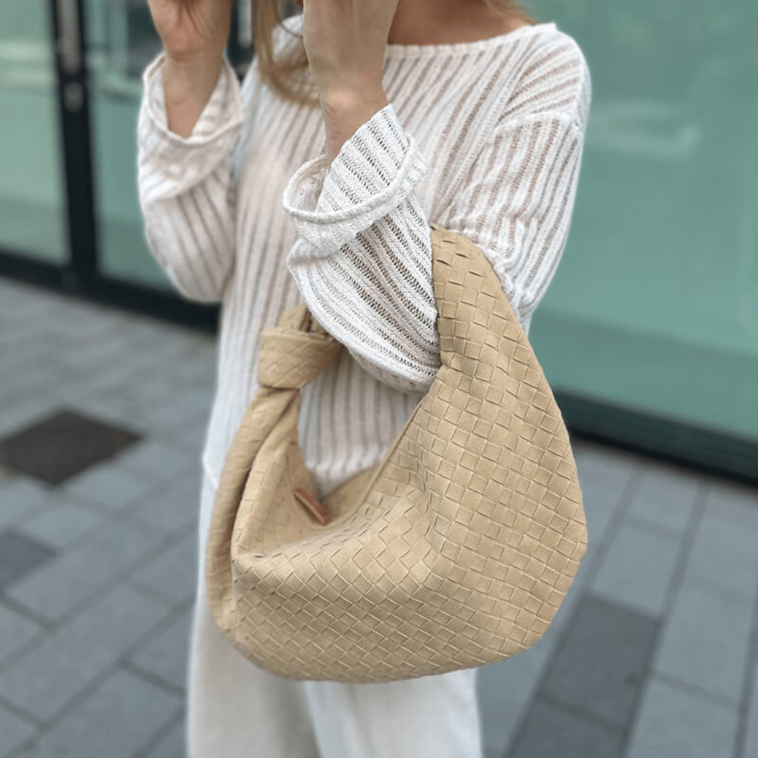 Noirette - Large braided ladies handbag