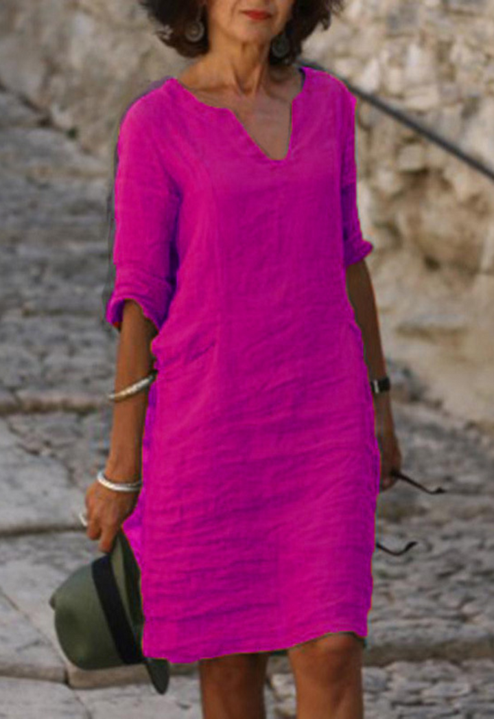 Freja | Sleek V-Neck Dress