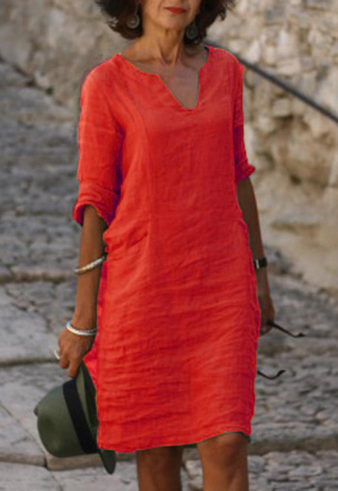 Freja | Sleek V-Neck Dress