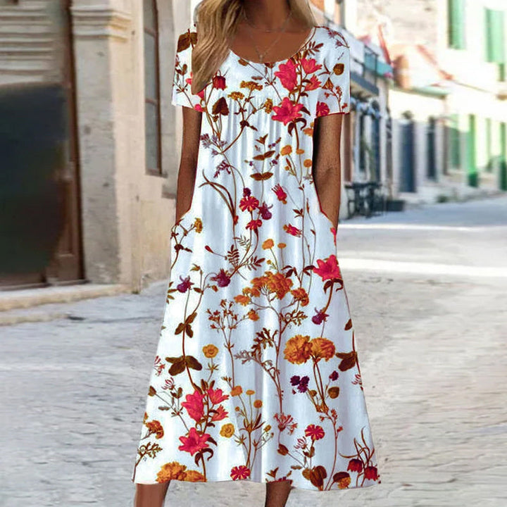 Clara | Floral Belly Coverage Dress