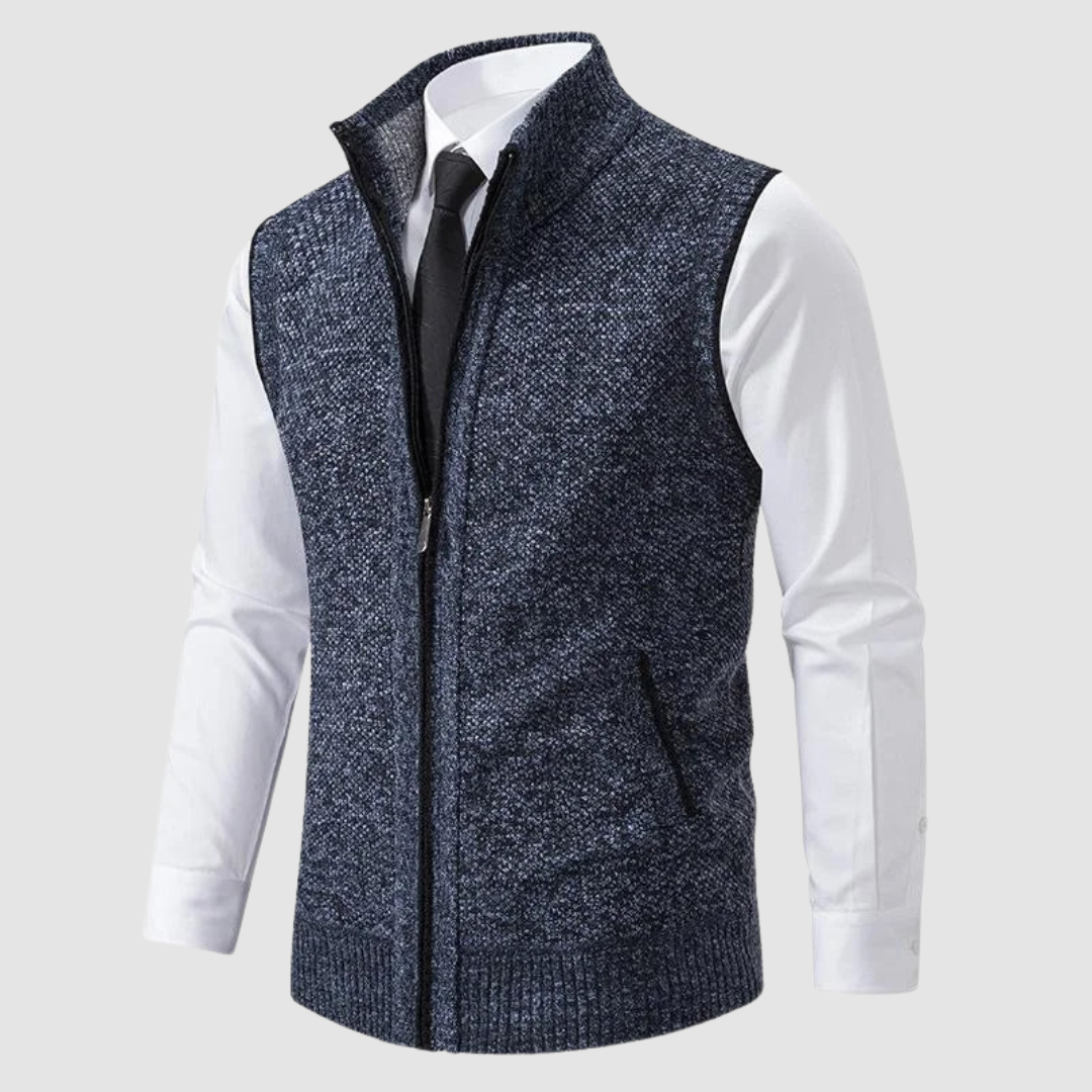 Nove | Versatile Knit Italian Zip Vest