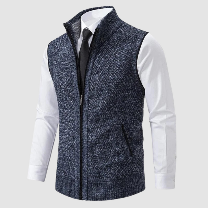 Nove | Versatile Knit Italian Zip Vest