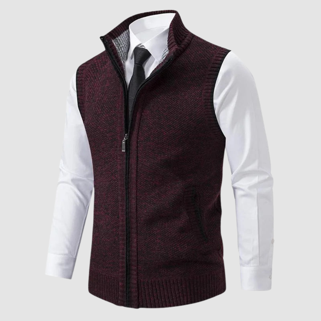 Nove | Versatile Knit Italian Zip Vest