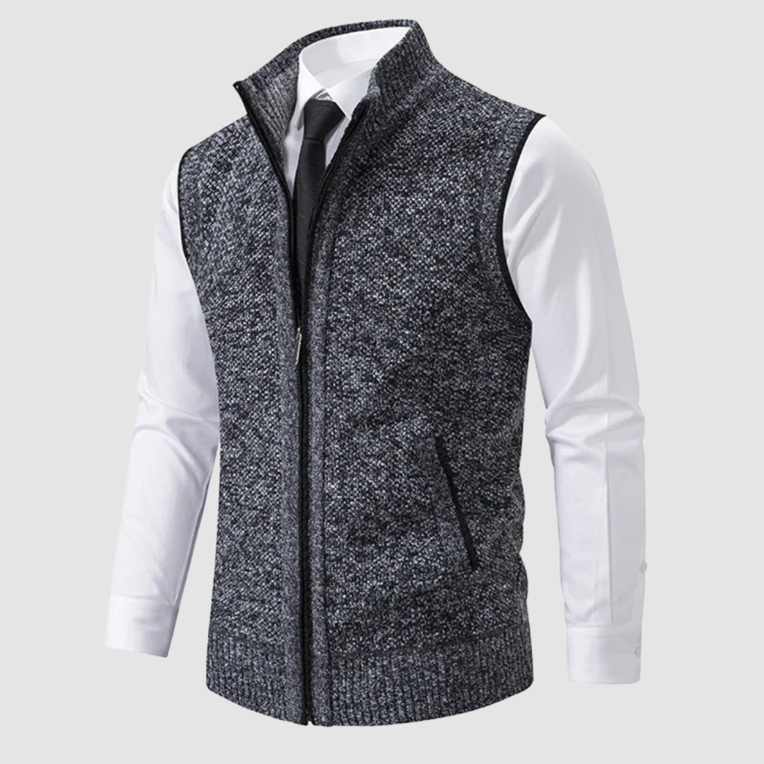 Nove | Versatile Knit Italian Zip Vest