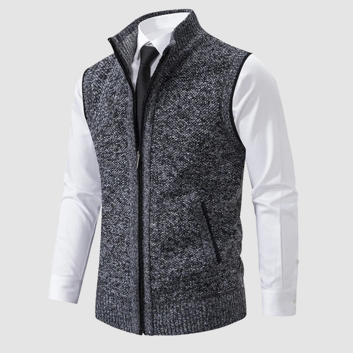 Nove | Versatile Knit Italian Zip Vest