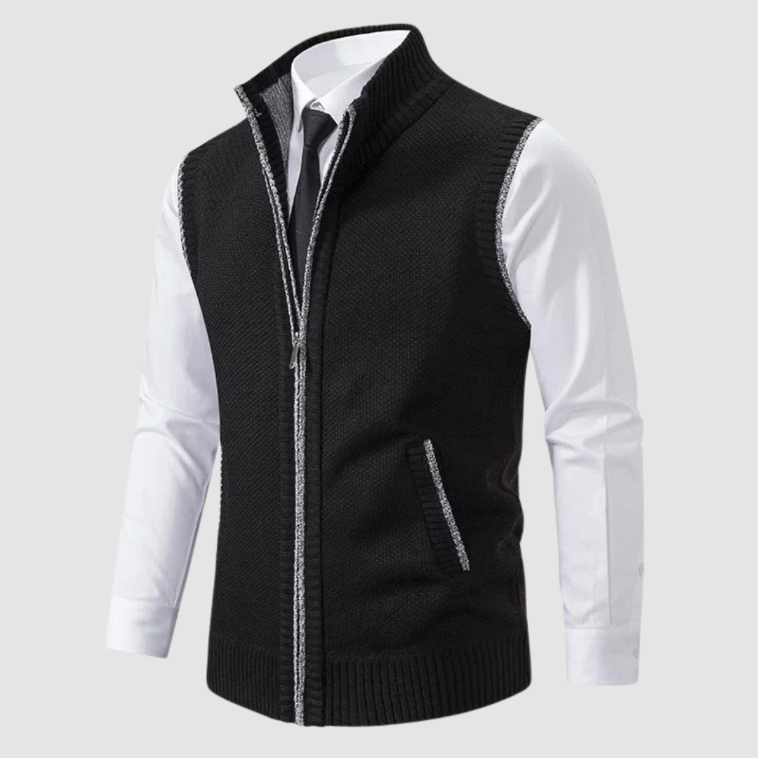 Nove | Versatile Knit Italian Zip Vest