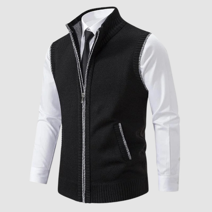 Nove | Versatile Knit Italian Zip Vest