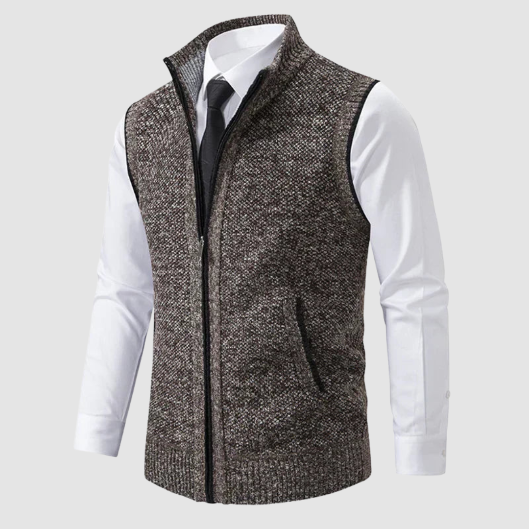 Nove | Versatile Knit Italian Zip Vest