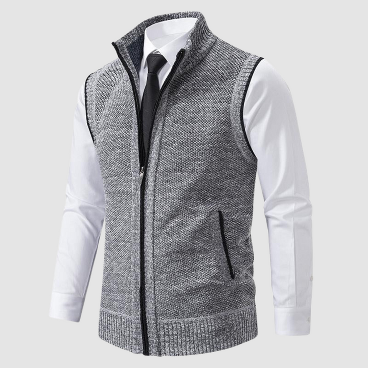 Nove | Versatile Knit Italian Zip Vest