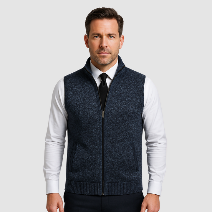 Nove | Versatile Knit Italian Zip Vest