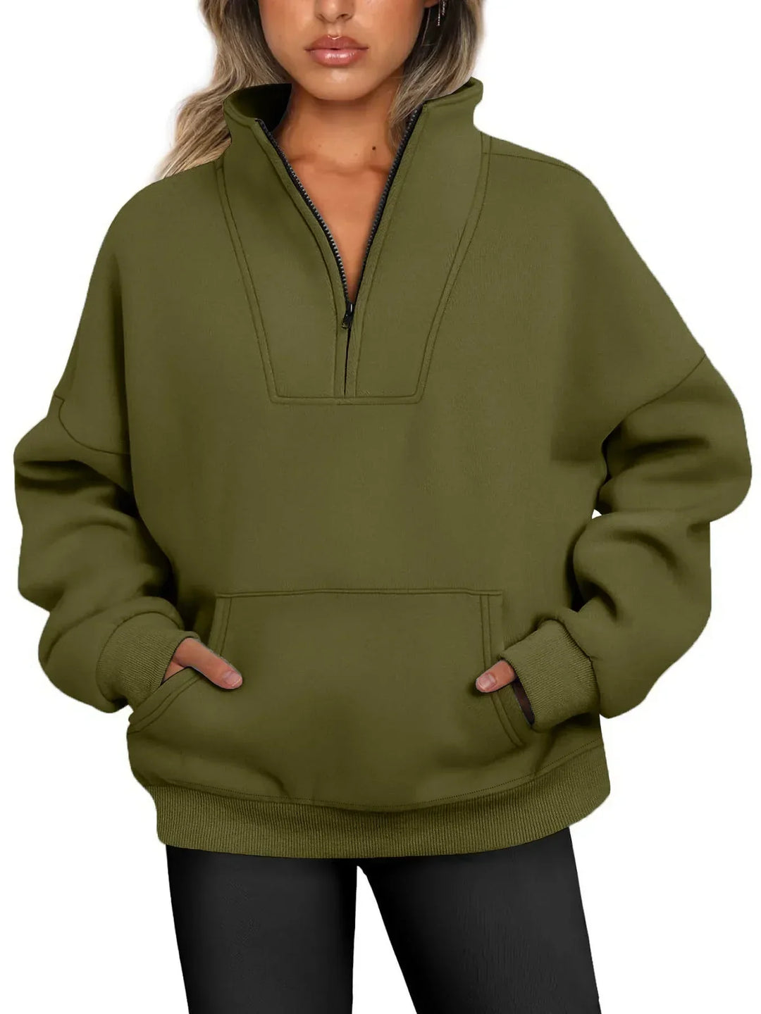 Lorette | Cozy Quarter-Zip Pullover Sweatshirt
