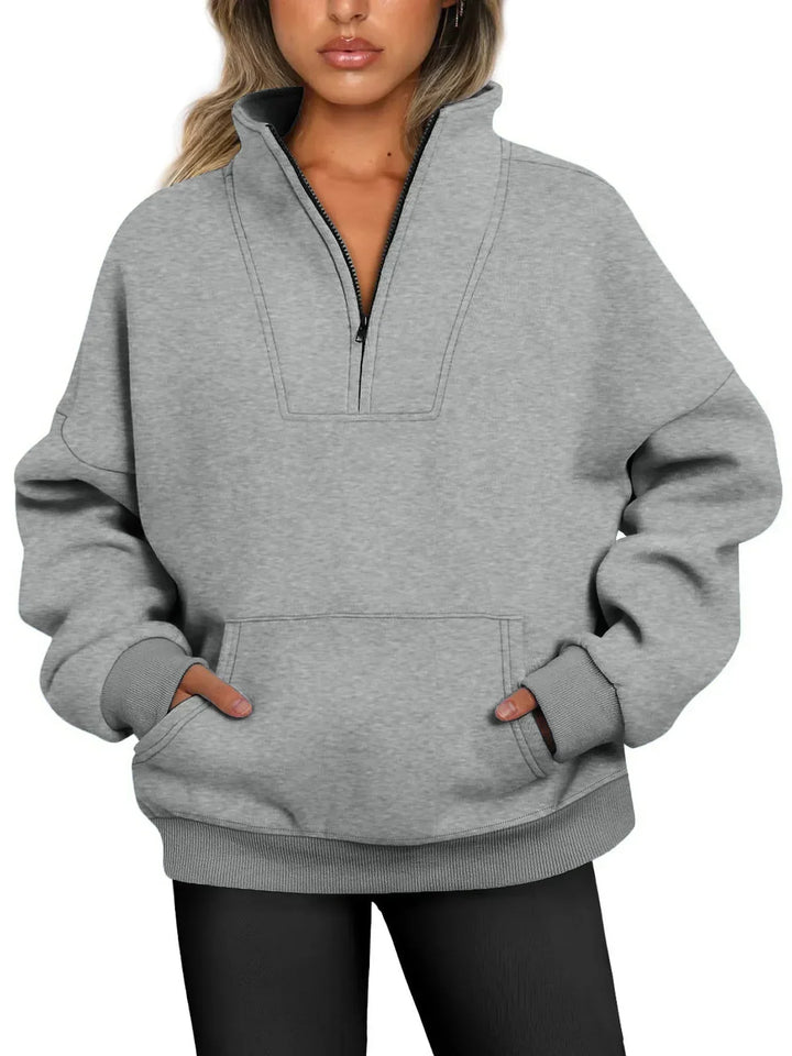 Lorette | Cozy Quarter-Zip Pullover Sweatshirt