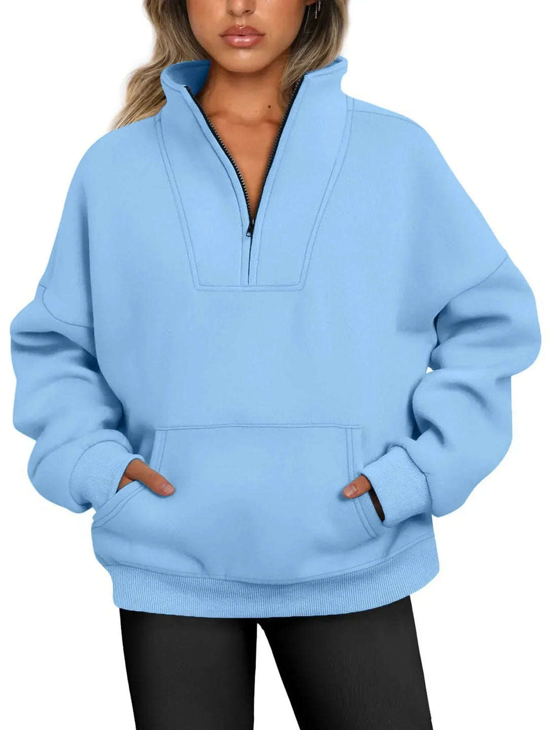 Lorette | Cozy Quarter-Zip Pullover Sweatshirt