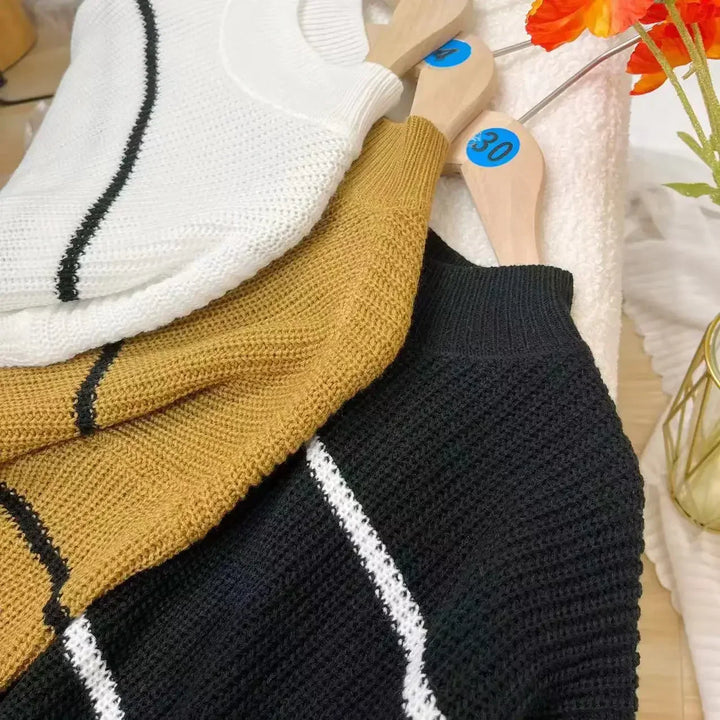 Alicia | Classic Striped Turtleneck Sweater