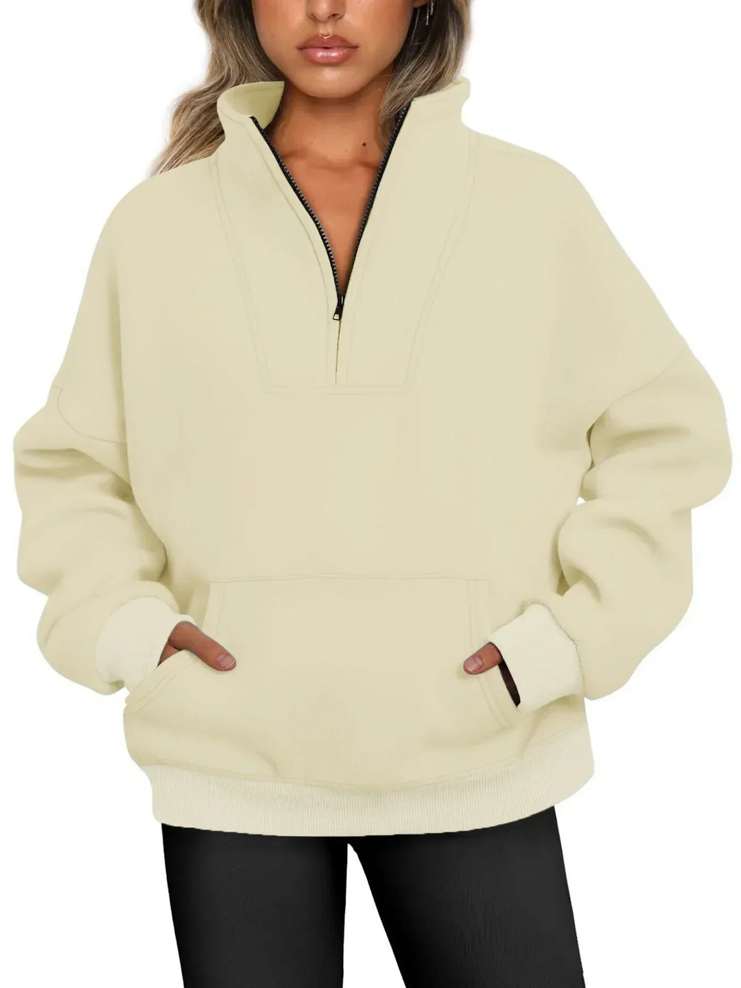Lorette | Cozy Quarter-Zip Pullover Sweatshirt