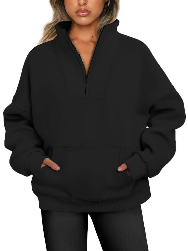 Lorette | Cozy Quarter-Zip Pullover Sweatshirt