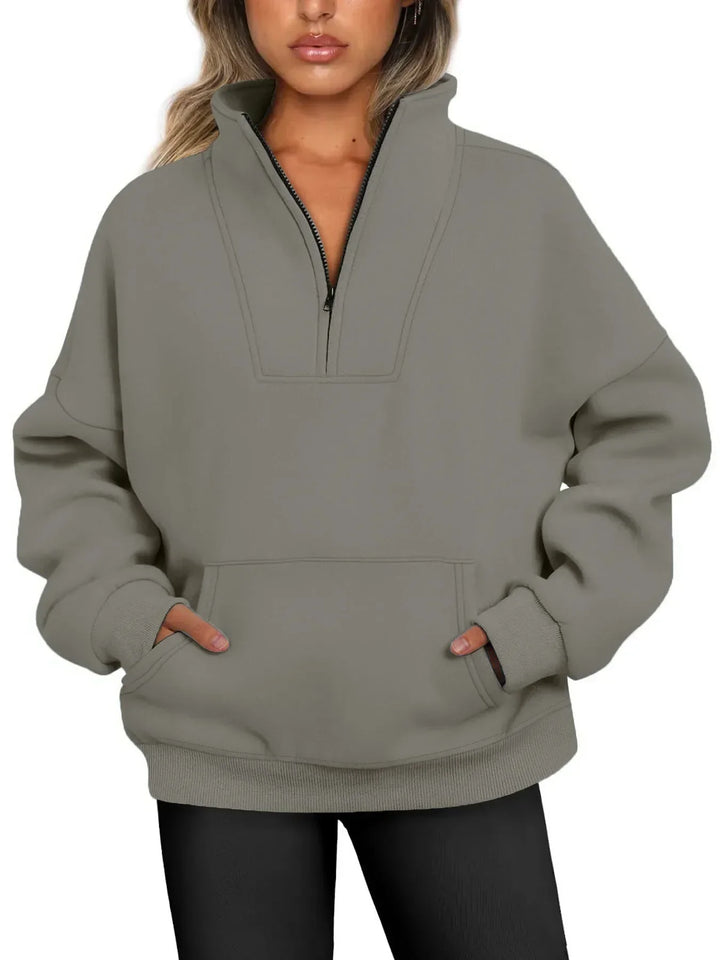 Lorette | Cozy Quarter-Zip Pullover Sweatshirt