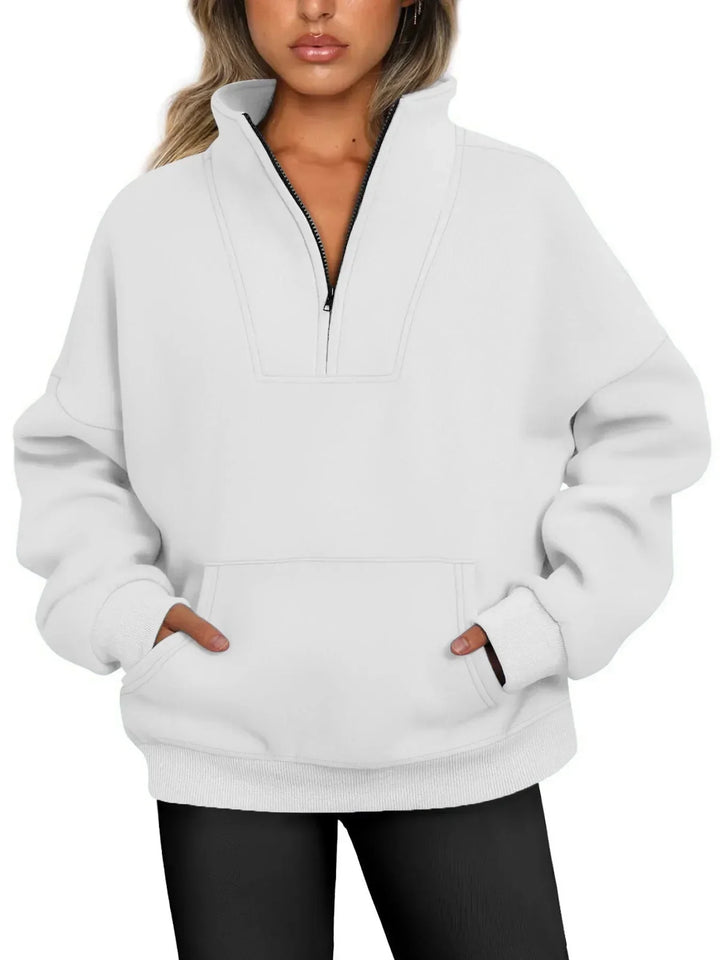 Lorette | Cozy Quarter-Zip Pullover Sweatshirt