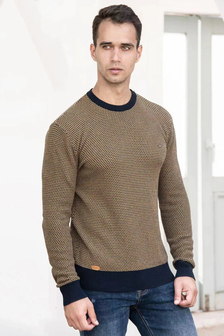 Mayfair | Men's jumper with checked pattern