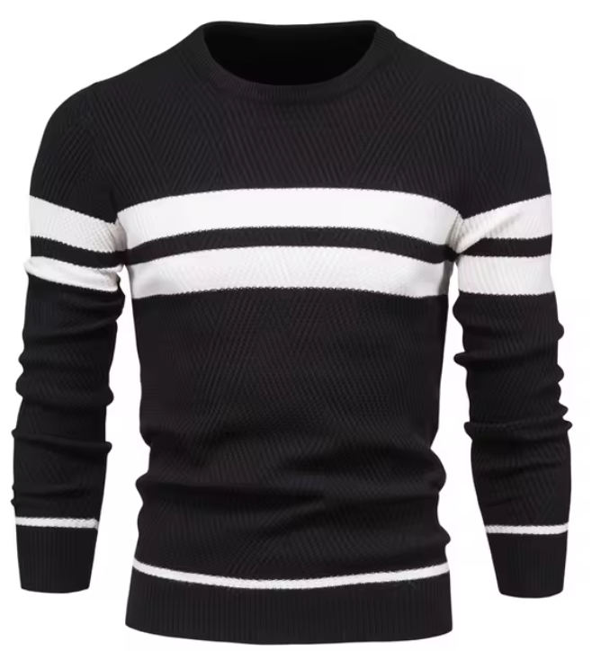 Mayfair | Elegant men's jumper with herringbone pattern