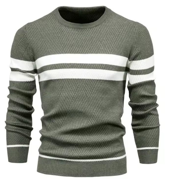 Mayfair | Elegant men's jumper with herringbone pattern
