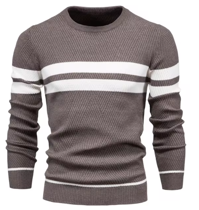 Mayfair | Elegant men's jumper with herringbone pattern