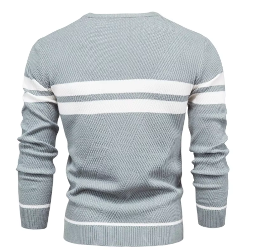 Mayfair | Elegant men's jumper with herringbone pattern