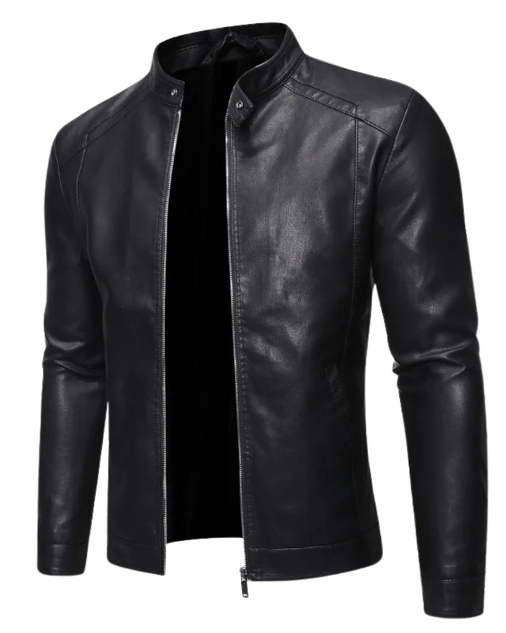Jack | Standing Collar Leather Jacket