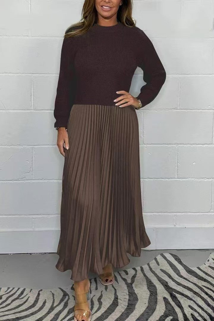 Nicole - Maxi dress with jersey and pleated skirt