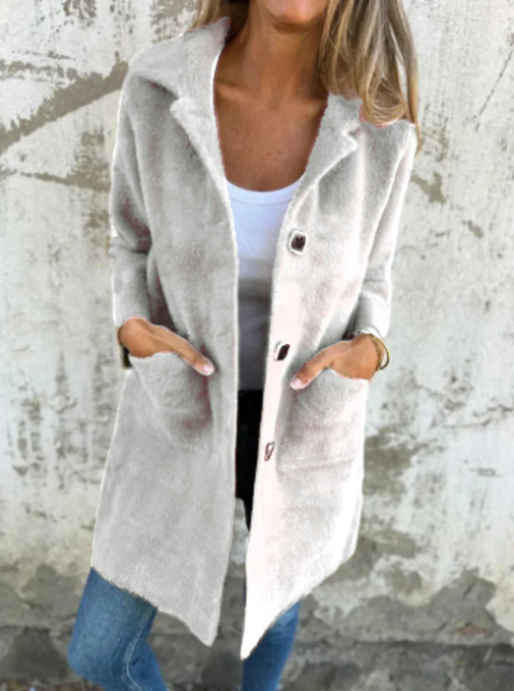 Eve Lynn |  Casual, single-breasted thick coat with lapels