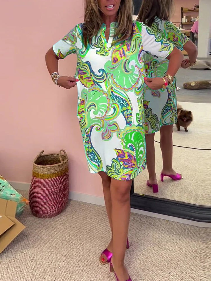 Elodie | Stylish Bold Print Midi Dress