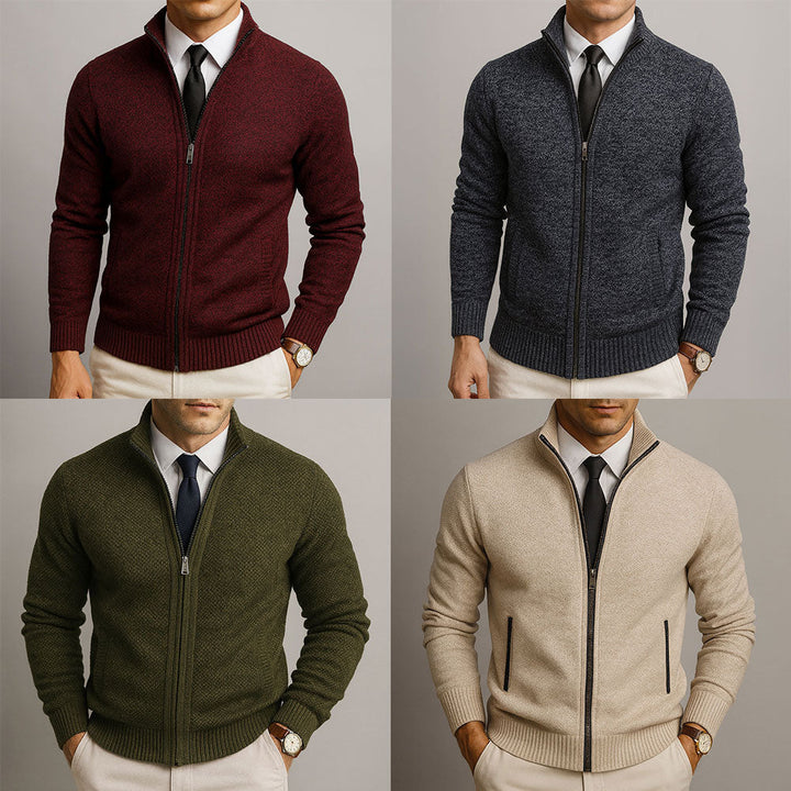 David | Wool Zip-Up Cardigan