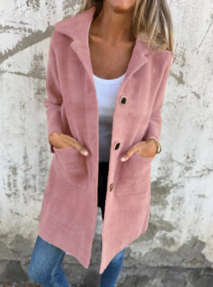 Eve Lynn |  Casual, single-breasted thick coat with lapels