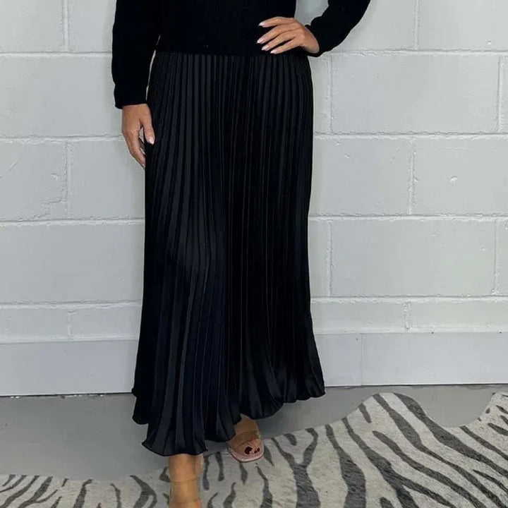 Nicole - Maxi dress with jersey and pleated skirt