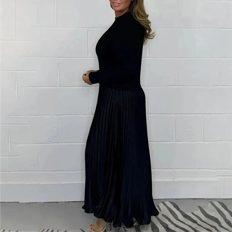 Nicole - Maxi dress with jersey and pleated skirt