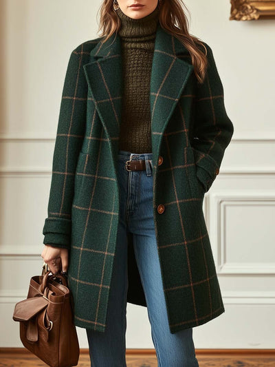 Emily – Classic Checked Coat