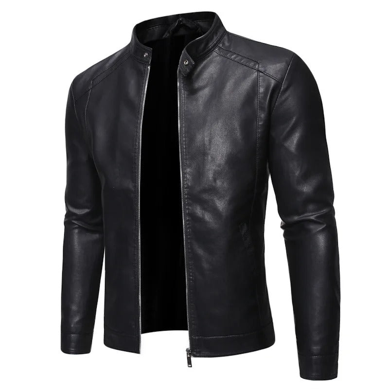 Jack | Standing Collar Leather Jacket