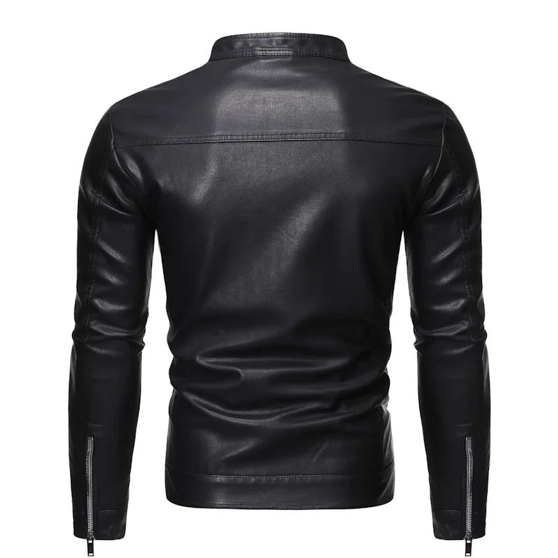 Jack | Standing Collar Leather Jacket