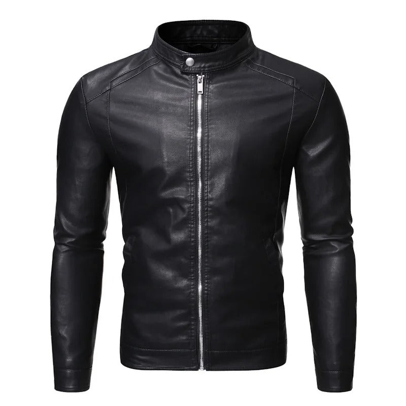 Jack | Standing Collar Leather Jacket