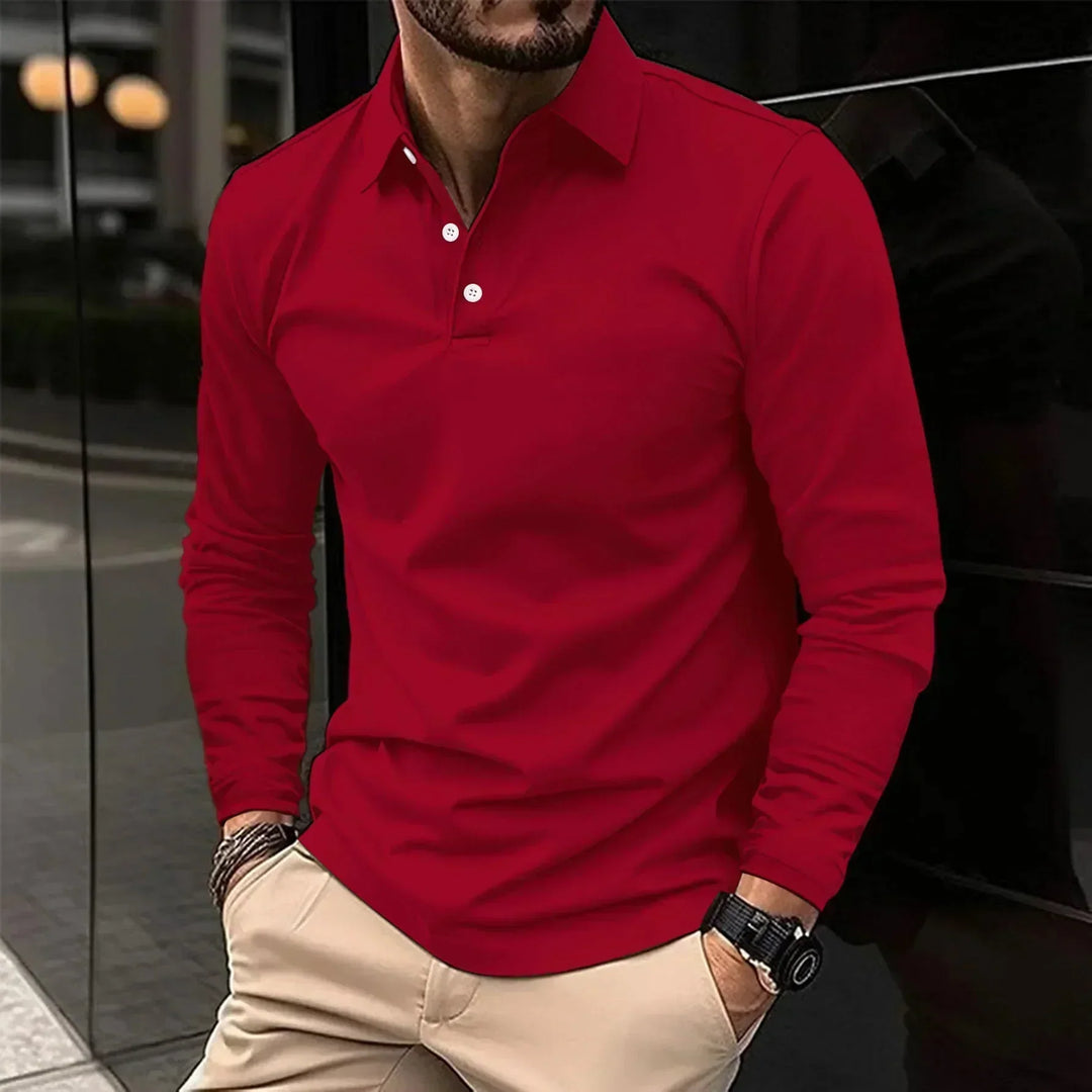 Liam | Modern Fit Long-Sleeve Polo