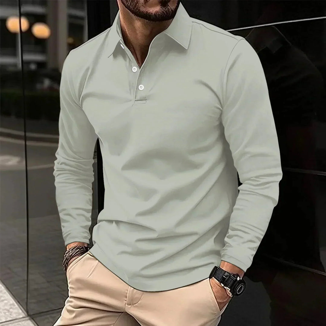 Liam | Modern Fit Long-Sleeve Polo