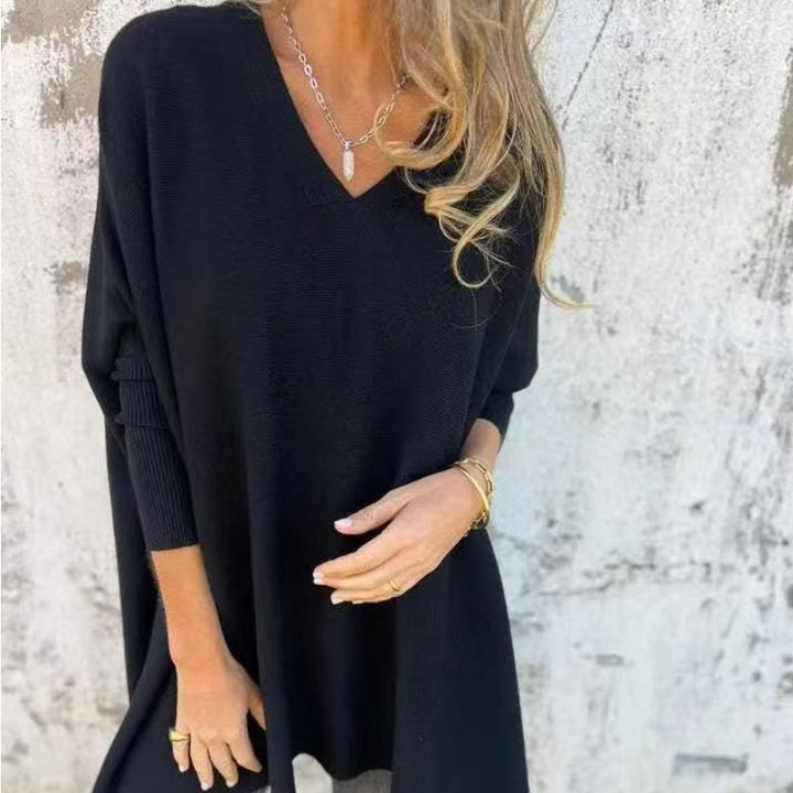 Linda | Cozy Loose Fit V-Neck Top