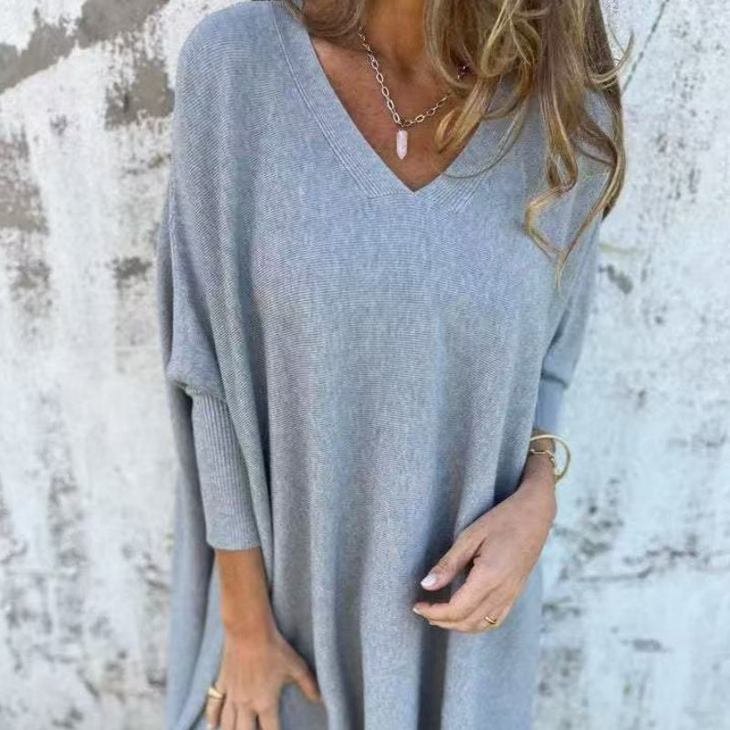 Linda | Cozy Loose Fit V-Neck Top